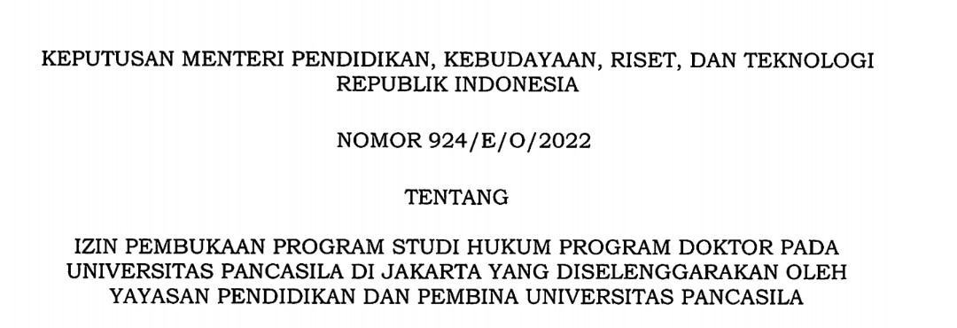 Penyerahan Keputusan Menteri Pendidikan, Kebudayaan,Riset, Dan ...