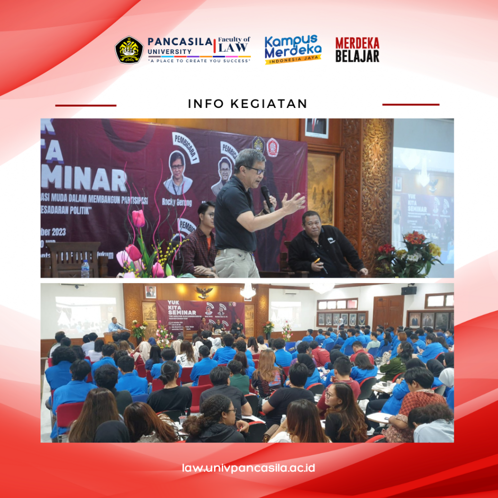 PELAKSANAAN KEGIATAN “YUK KITA SEMINAR JILID II” DENGAN TEMA PERAN GENERASI MUDA DALAM MEMBANGUN PARTISIPASI PEMILU DAN KESADARAN POLITIK