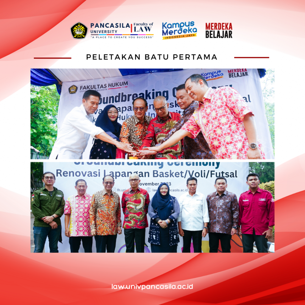 KEGIATAN PELETAKAN BATU PERTAMA LAPANGAN BASKET/VOLI/FUTSAL KERJASAMA ANTARA FHUP DAN PT. JAKPRO