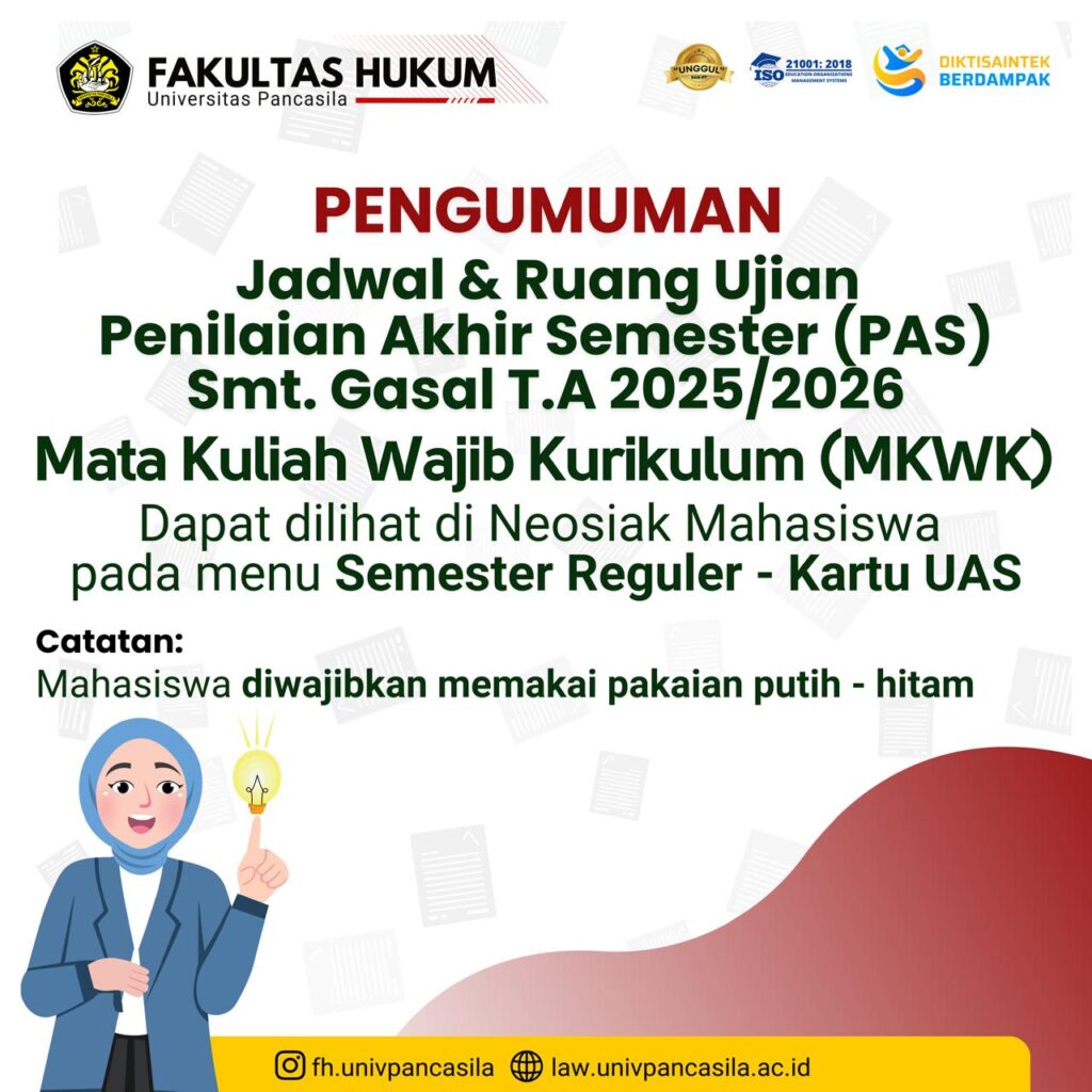 JADWAL PAS MKWK 2025/2026 GASAL